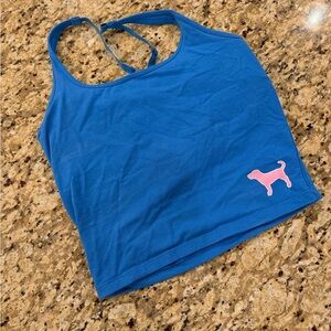 New without tags Victoria’s Secret PINK All Day Cotton Tank Blue - Size Medium